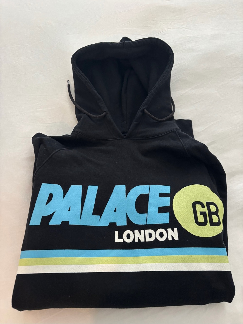PALACE Men’s Black Hoodie with Blue & Green Pally-Pal Logo